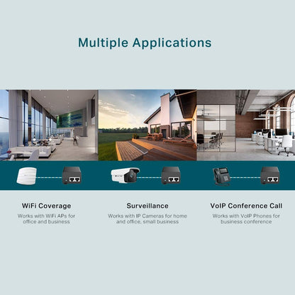 TP-Link TL-POE160S PoE+ Injector (2 Gigabit Ports, compatible with 802.3af/at, total power up to 30W, wall-mount and desktop design, plug and play) Black, unique