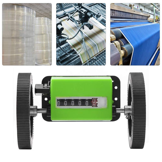 Meter counter Mechanical length roller counter Meter counter roller counter range 99999.9 meters Green