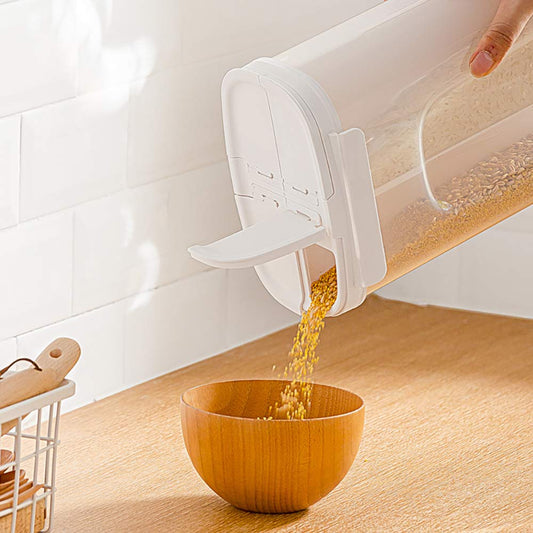 Poeland storage containers with integrated divider / 4 compartments for spaghetti, pasta, cereal, white
