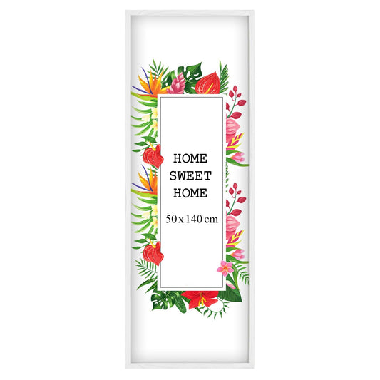 MG Design Picture Frame 50 x 140 cm - White color, made of wood, with acrylic glass - for vertical or horizontal hanging, no background, for photos, posters, puzzles.