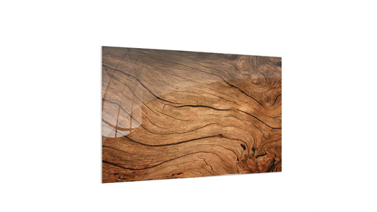 ALLboards glass magnetic board OLD WOOD CRACKED WOOD 90x60cm glass memo board glass board with design magnetic wall for writing magnetic board wall decoration wall art