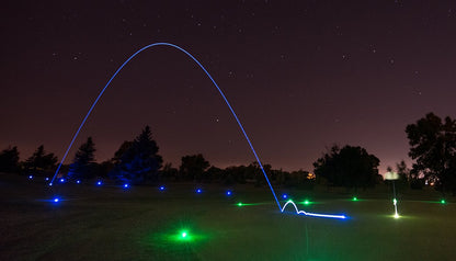 Night Eagle 6 LED Golf Balls Light-Up - Night golf glows red blue green pink white Funny golf gift colorful (Red)