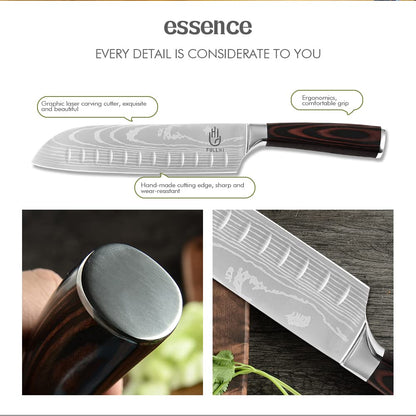 FULLHI Knife Set, 14-piece Japanese Knife Set, sharp Stainless Steel Kitchen Knife Set.