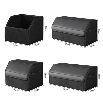 Car trunk waterproof, wear-resistant, foldable leather storage box, SUV sedan storage box, camping organizer, household classification box (small)