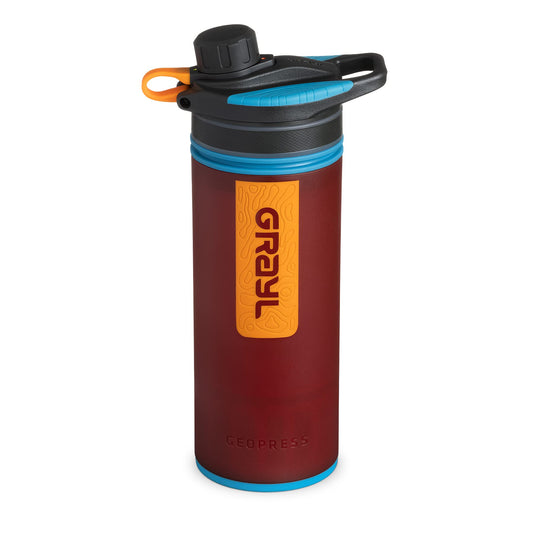 GRAYL GeoPress 710ml (24 oz) drinking water filter bottle - water filter for outdoor hiking, camping, survival, and travel