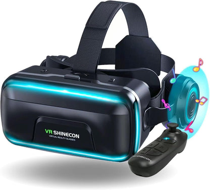 VR headset for smartphones,VR glasses Virtual Reality 3D with Bluetooth remote control Experience games for Android/iOS 4.7-7.2 inch phones Kids Adults Gift 2023 New