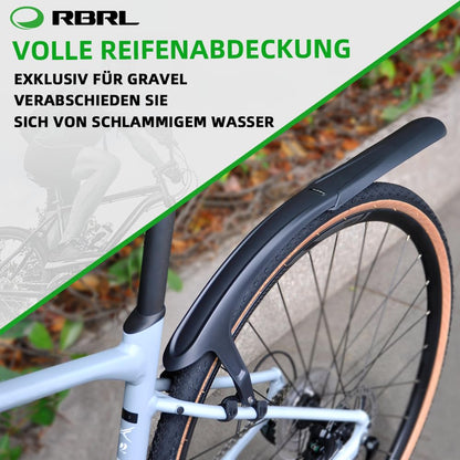 RBRL Bicycle Fender Set, Universal 28 Inch Bike Fender, Adjustable and Easy to Install Mudguard (Wheel Protection for Gravel Bikes, Road Bikes)