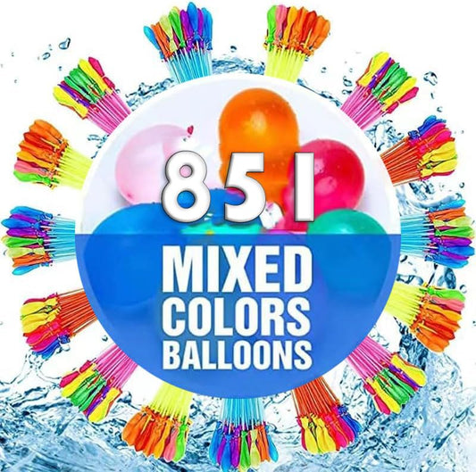 Ligtmor 851 Count Self-sealing Water Balloons, 23 Bundles of 37 Balloons each, Quickly Filling Self-sealing Water Bombs, Summer Outdoor Colorful Water Bombs.