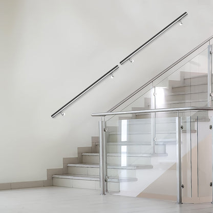 Ansobea handrail 180cm, stainless steel stair rail longer rail, for indoor and outdoor stairs, stair railing