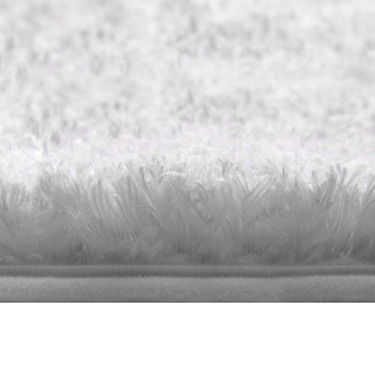 MIULEE Bath Mat Soft Non-Slip Bathroom Rug Foot Mat Bedroom Rug Fluffy Carpet Bathroom Rug Shower Mat for Bathroom & Living Room Bedroom 50x80 cm White