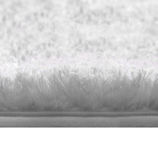 MIULEE Bath Mat Soft Non-Slip Bathroom Rug Foot Mat Bedroom Rug Fluffy Carpet Bathroom Rug Shower Mat for Bathroom & Living Room Bedroom 50x80 cm White