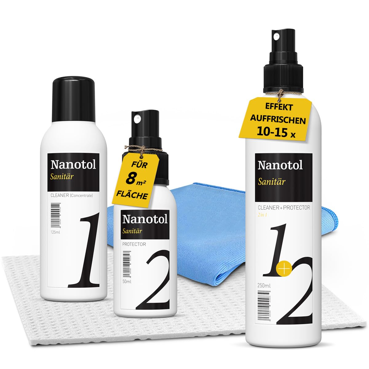 Shower cabin sealing set - Nano sealant for shower - Easy to clean effect for shower glass, fixtures, tiles, and ceramic in the shower.