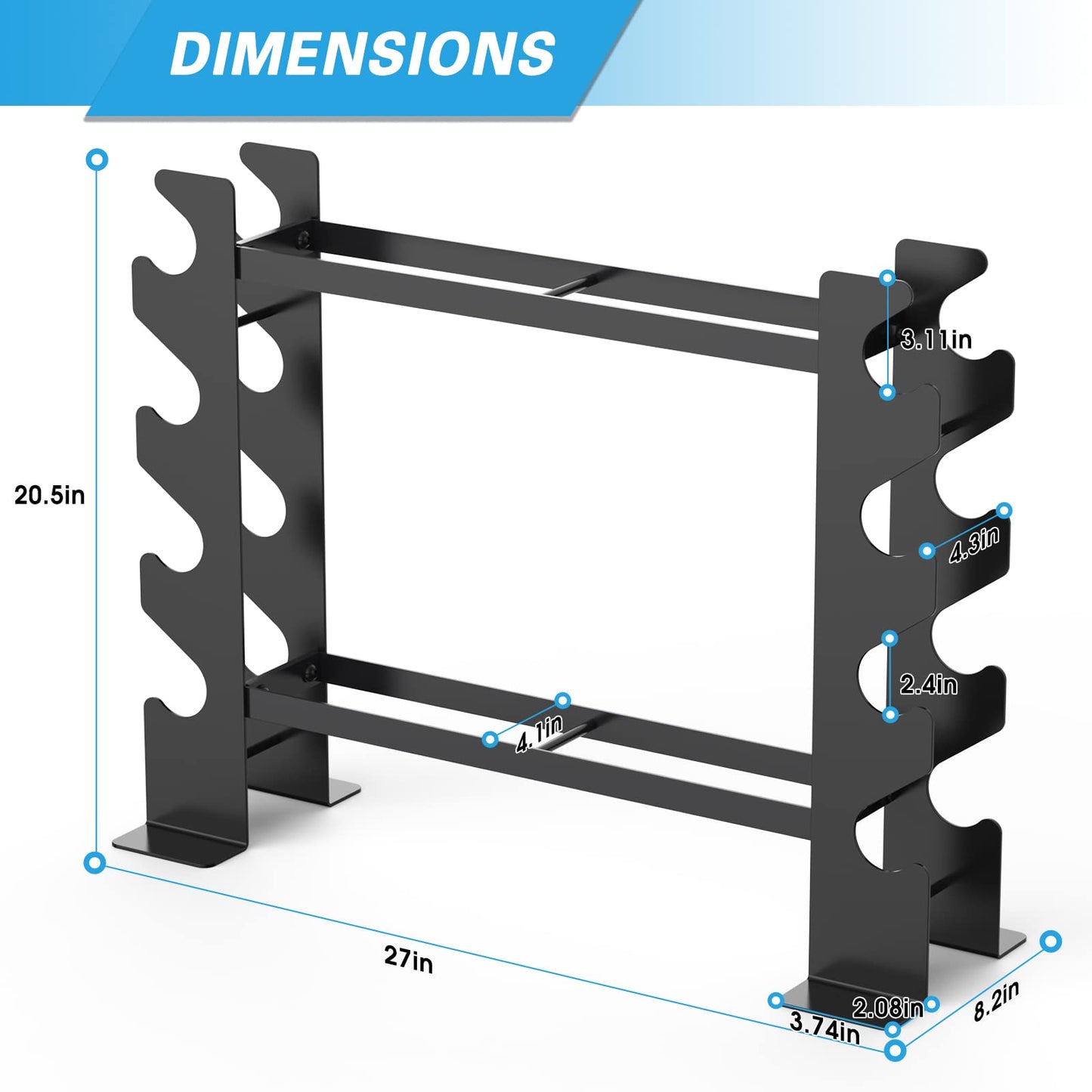 WINNOW Dumbbell Stand Home Gym Dumbbell Rack Dumbbell Holder Multilayer Weight Stand