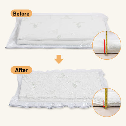 Vacuum bags for mattresses and duvets, 2 pieces 240x120 cm vacuum storage bags for mattresses, clothes, waterproof, sealable, reusable, space-saving, compression mattress.