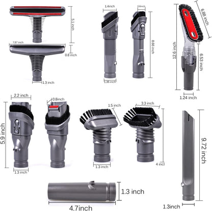 KEEPOW 7 Piece Accessory Set Replacement Parts for Dyson DC24 DC25 DC33 DC35 DC37 DC39 DC40 DC44 DC45 DC48 DC58 DC59 DC62 DC65 V6 Animal Handheld Vacuum Brush Tool Attachments Set