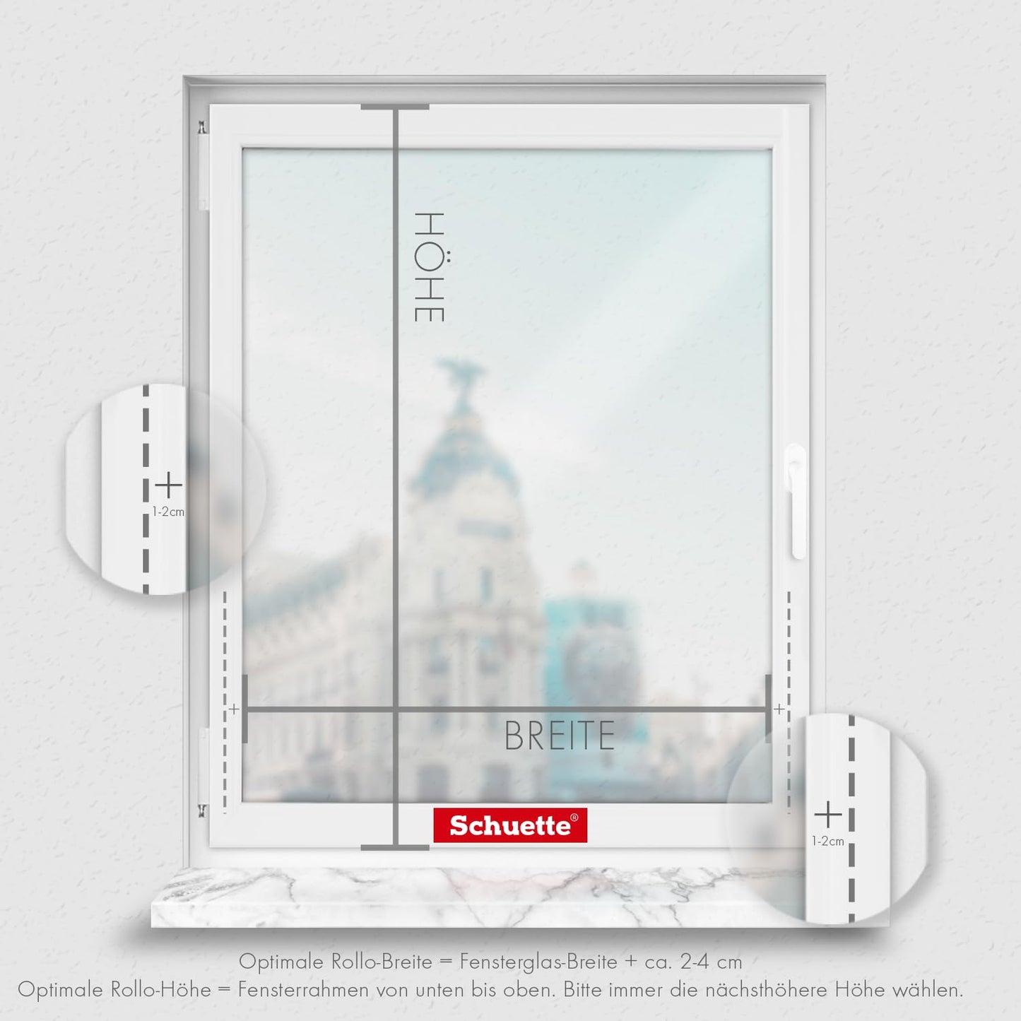 Schuette® blackout roller blind without drilling/with drilling 2in1 ● Thermo Roller Collection: Snowflake (White) ● 30 x 150 cm (Width x Height) ● Suprafix clamp roller blind = clamp fix 2.0 ● 60s installation with video
