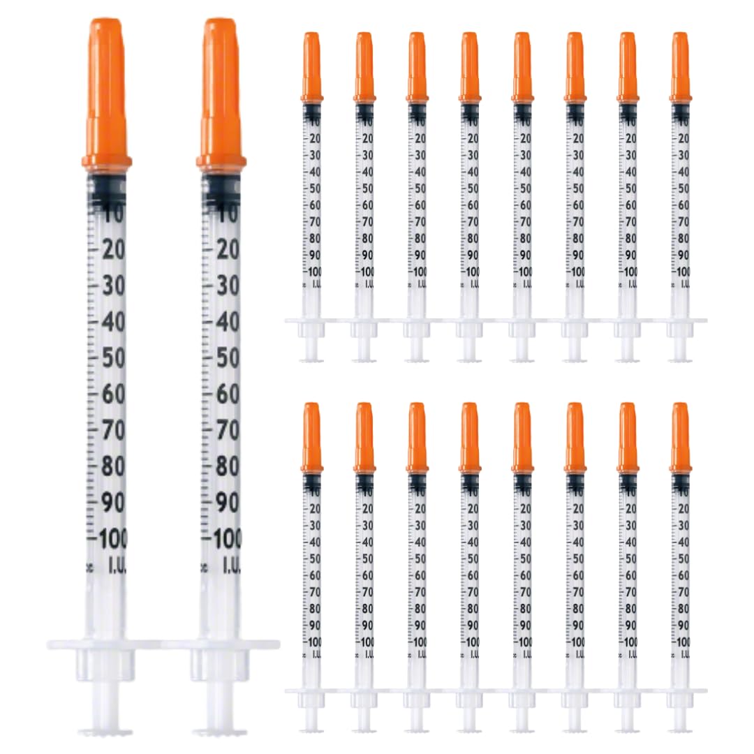 50 pieces 1 ml/cc plastic tube 27G (0.4 x 12.7mm), multipurpose measuring tools, individually packaged (27G 1/2").