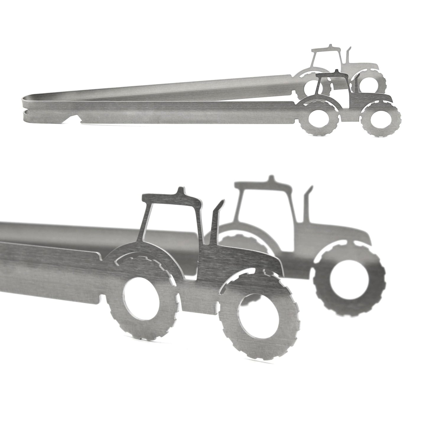 Tractor themed BBQ tongs, dishwasher safe, great gift idea for men, farmer, or tractor enthusiast.