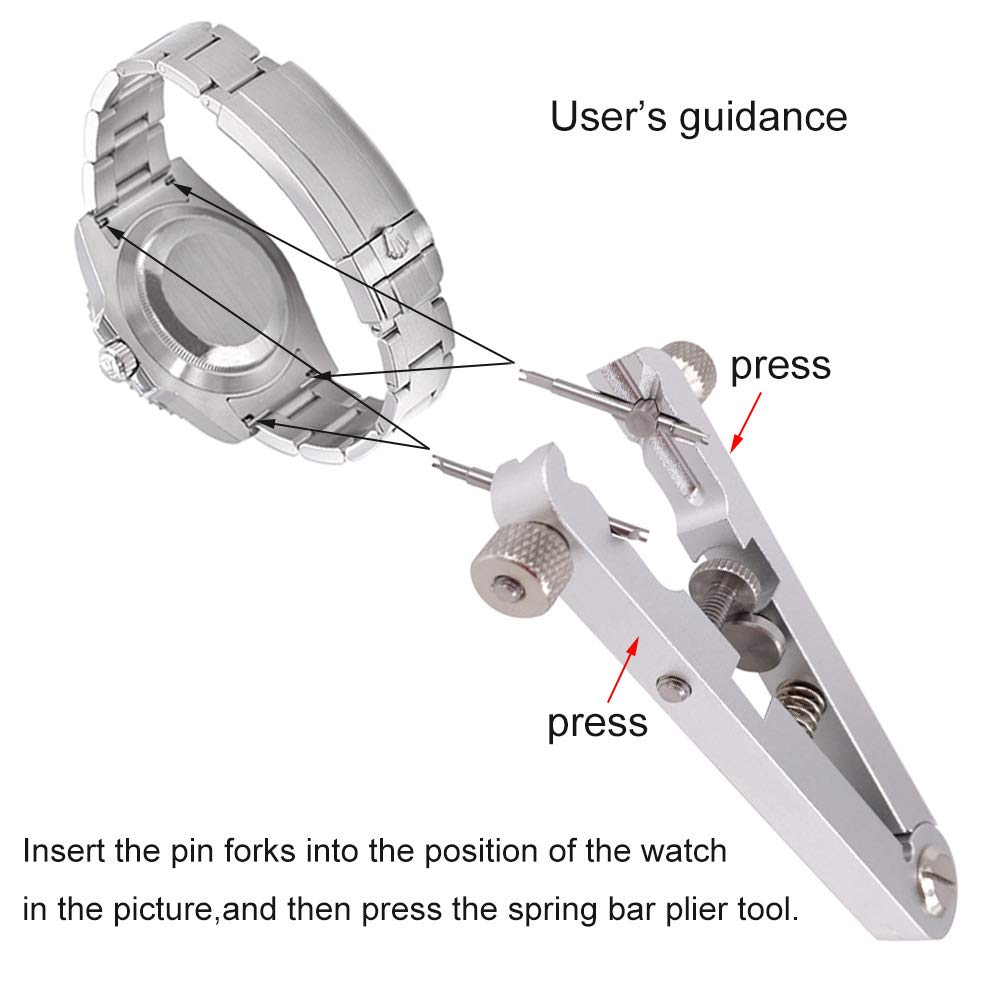 Medlife watch strap spring bar, standard pin remover, replacement removal tool, tweezers set.