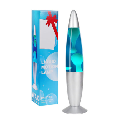 AONESY Lava Lamps for Adults Kids 34cm Lava Lamp Light Blue Liquid & White Wax Retro Astro Lamp for Home Decoration Beautiful Light Gift for Christmas Birthday Halloween