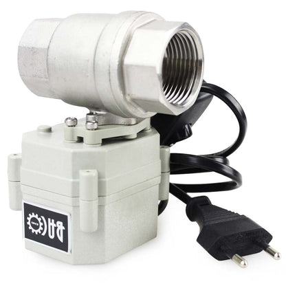 BACOENG AC110/230V 2-way 1" Stainless Steel Motorized Ball Valve Electric Zone Valve with Plug NC