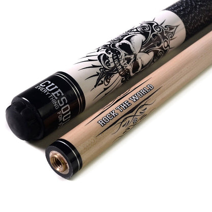 CUESOUL Rockin Series 57" 21oz Maple Pool Cue Set with Joint Protectors and Cue Towel (G407)