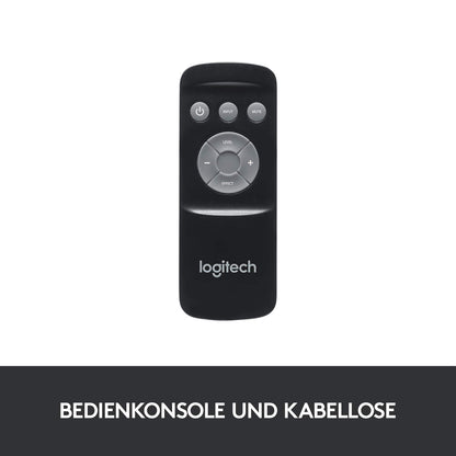Logitech Z906 5.1 Sound System, speakers with 1000 watts surround sound, THX, multiple audio inputs, remote control, EU plug, compatible with PC/PS4/Xbox/stereo system/TV/smartphone/tablet - Black