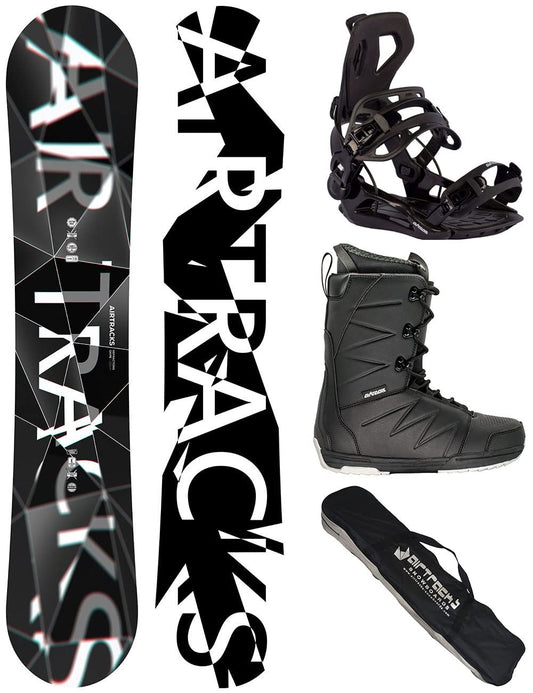 Airtracks Snowboard Set - Wide Board Refractions Game 161 - Soft Bindings Master - Soft Boots Star Black size 46 - SB Bag