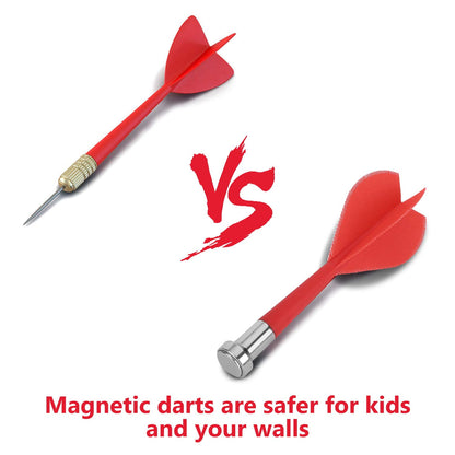 Esjay 45.7cm Magnetic Dartboard Set, safe dart game for kids ages 8+, perfect indoor & outdoor toy gift, includes 12 darts, double-sided dartboard.