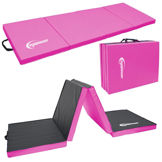 Eyepower 180x60 Folding Gym Mat for Home - Gymnastics Mat 5cm Thick - Foldable Soft Floor Mat - Kids' Gym Mat Outdoor Sports Mattress Foldable Fitness Mat Pilates Yoga Mat