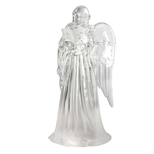 LED angel figure with book, angel with color changing, brightly lit decoration, battery-powered (3X AAA not included) Christmas decoration, Christmas angel figures, table decoration for Christmas 567120