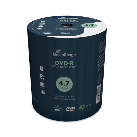 MediaRange DVD-R 4.7GB | 120min 16x Speed, Cake 100