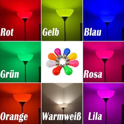 Aiwerttes set with 20 colored LED bulbs 3W E27 A50 mixed red yellow green blue orange, colored bulbs party bulbs [energy class A]