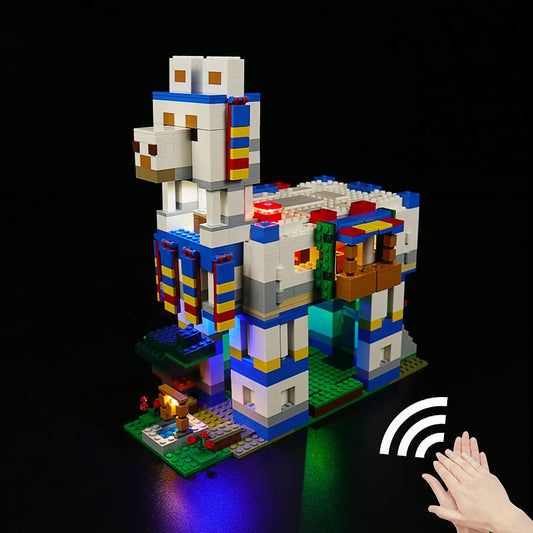 Voice control LED light set for Lego 21188 Minecraft The Llama Village set (No Lego model), decoration lighting set for Minecraft Lego The Llama Village. Creative gift.