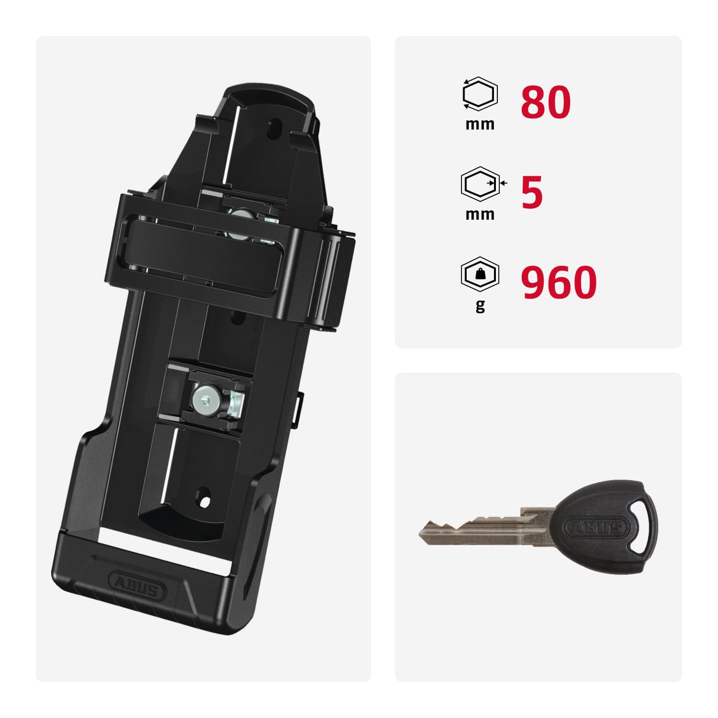 ABUS folding lock Bordo uGrip 5700K SH with holder - bike lock with 5mm thick bars - ABUS security level 7 - 80cm - Core Violet