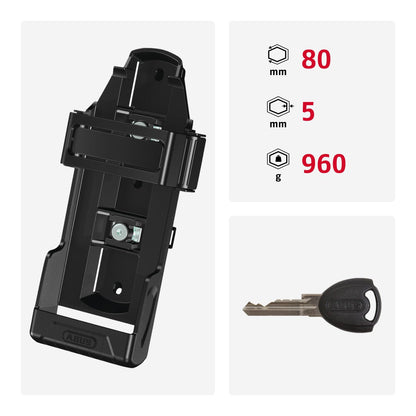 ABUS folding lock Bordo uGrip 5700K SH with holder - bike lock with 5mm thick bars - ABUS security level 7 - 80cm - Core Violet