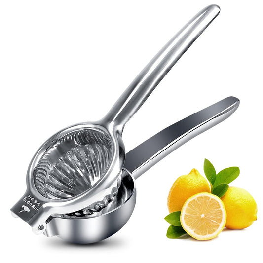 Lemon squeezer lime squeezer citrus juicer stainless steel citrus juicer hand press juicer manual citrus juicer for juicing lemon & limes, vegetables, silver