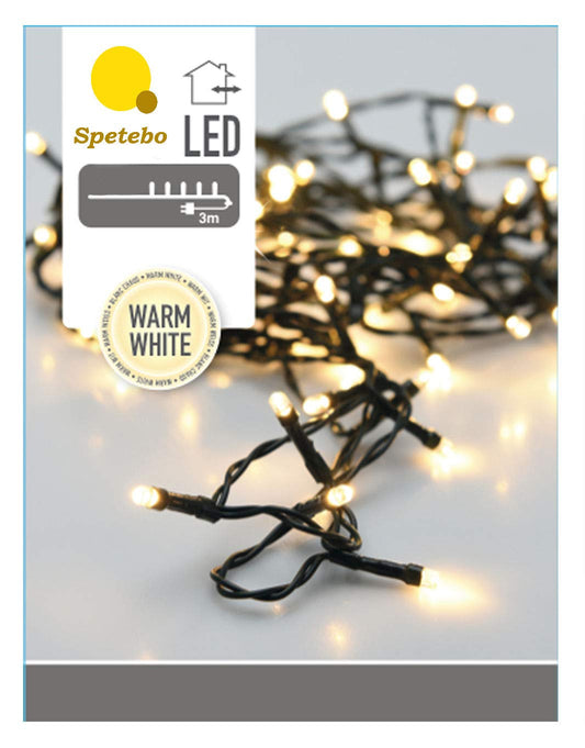 Spetebo LED fairy lights warm white - 240 LEDs / 18 m - Christmas decoration lighting for indoor and outdoor use