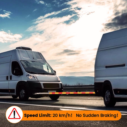 Anbull 2-Piece 5T Tow Strap Emergency with Spring Damping, Towing Length 175cm, Max. Towing Capacity: 5000kg
