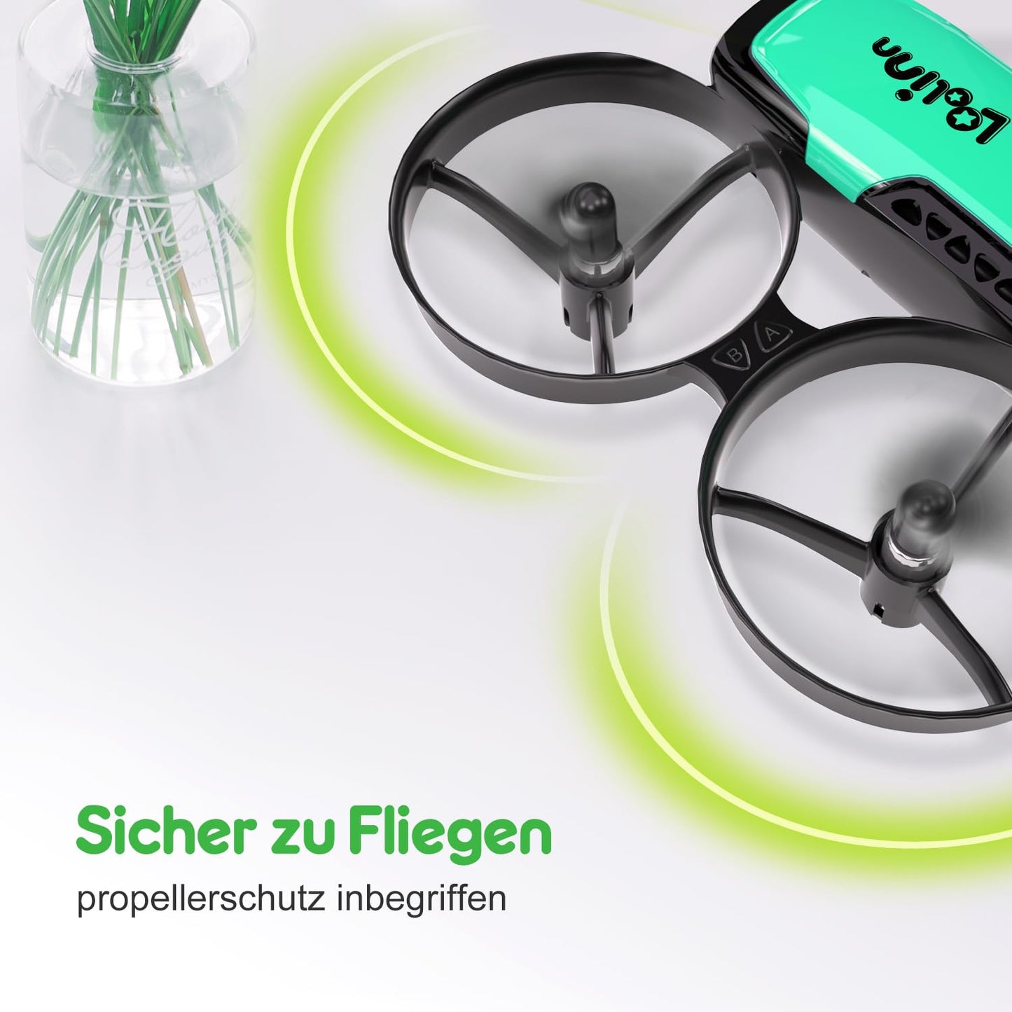 Loolinn | Drone with Camera as Gift for Kids - Mini Remote Control Drone with Video & Photos/Adjustable Camera/Two Batteries/Certified C0-Certificate (Gift for Boys and Girls)