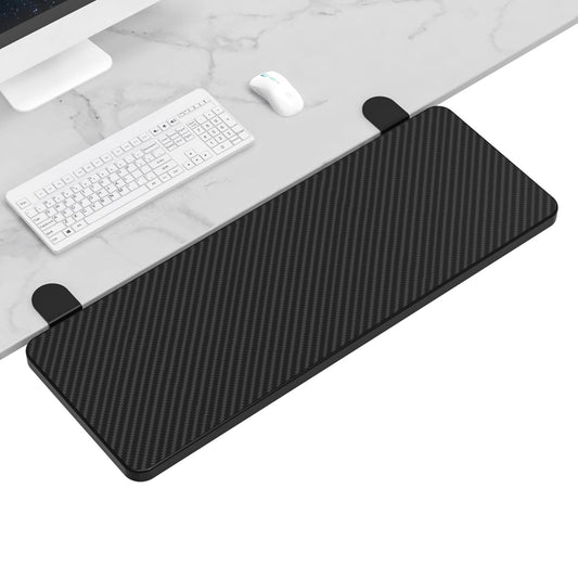 OUGIC Ergonomic Desk Extension, 75 x 24 cm, punch-free clamp, foldable keyboard drawer shelf, table mount, armrest, computer elbow arm support.