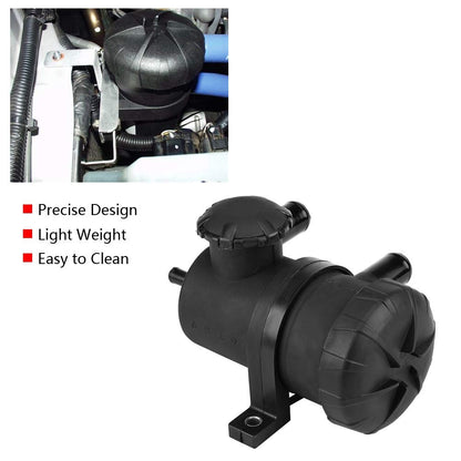 Reminnbor Universal Oil Air Separator 3931030955 - Oil sump made of ABS plastic and stainless steel - Black-silver - Universal for vehicles with motor oil