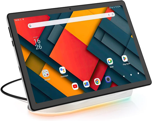 Whitedeer Tablet 10 Inch Android 14 Octa-Core Tablet with Charging Dock Speaker, 14GB RAM+64GB ROM, AI Cloud Album & 8 Types of White Noise, 1280x800 HD, 5MP+8MP Camera, Wi-Fi 6 & BT 5.3(Black)