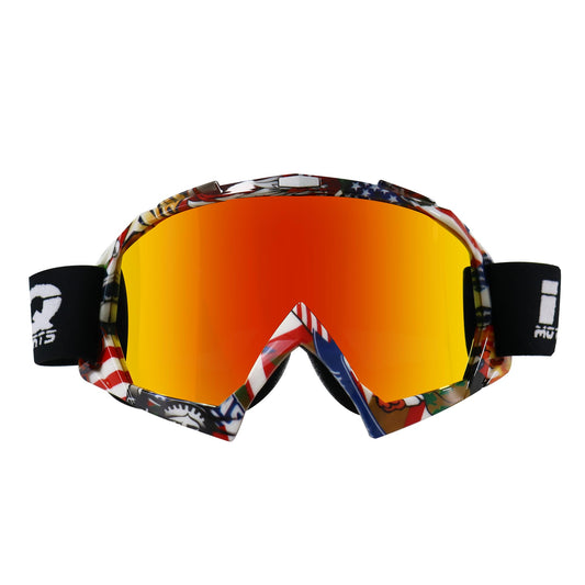 IIQBOVEN Motorcycle Goggles, Motocross Goggles, Dirt Bike Goggles, ATV Goggles, Off Road Goggles, Cycling Goggles, MX Goggles for Men Women Youth Fit Over Glasses UV400 Windproof Dustproof MTB Goggles