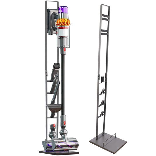 ECRIZA vacuum cleaner stand, vacuum cleaner accessories, sturdy metal storage holder for Dyson handheld V15 V11 V10 V8 V7 V6 cordless vacuums Gray DC30 DC31 DC34 DC35 DC58 DC59 DC62 DC74