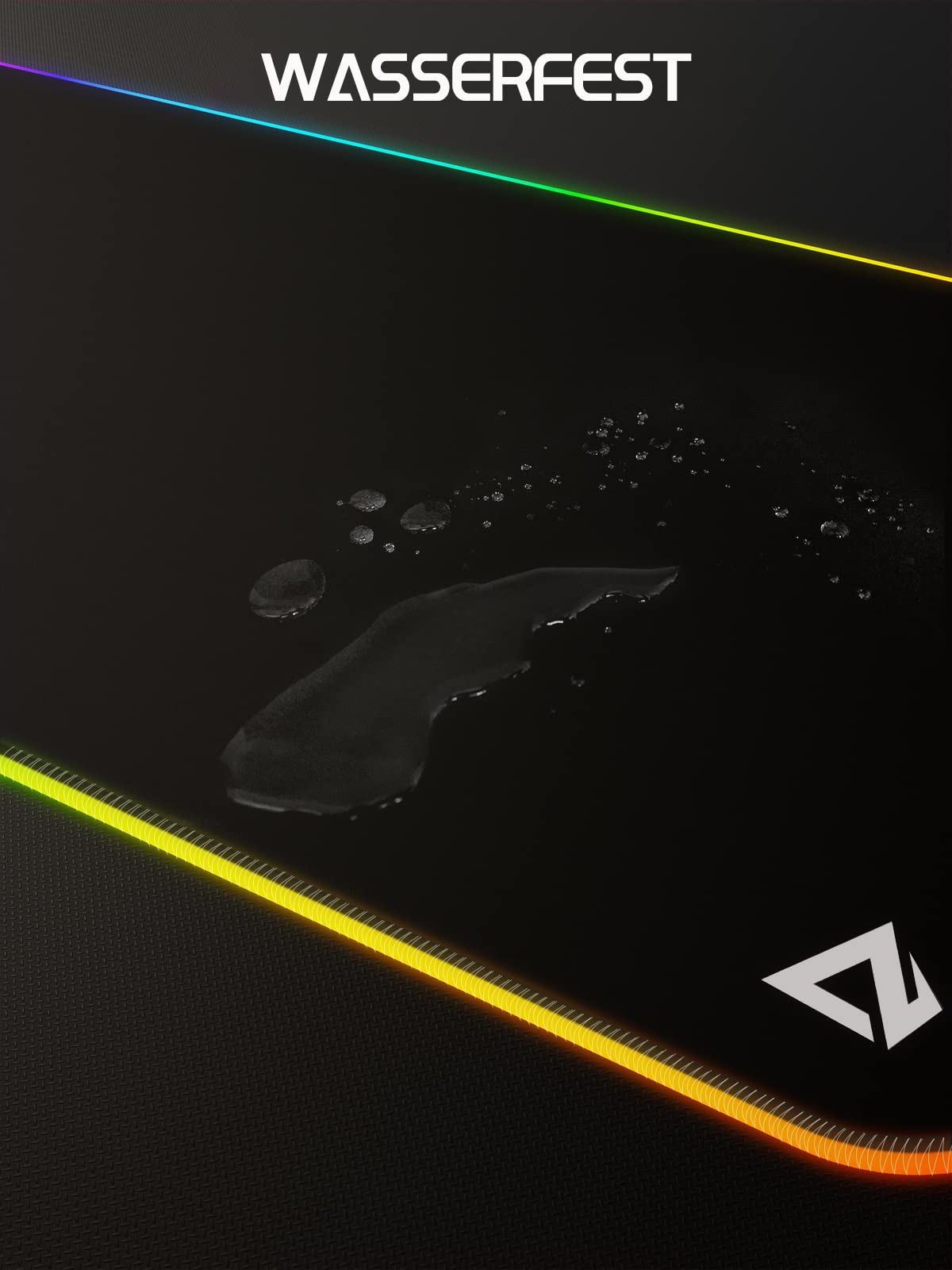 EASEMO Gaming Mousepad, RGB Mousepad, XXL large (900 x 400 x 4 mm) with 7 LED colors, 11 lighting modes, and waterproof fabric surface, non-slip rubber base for PC, laptop, keyboard