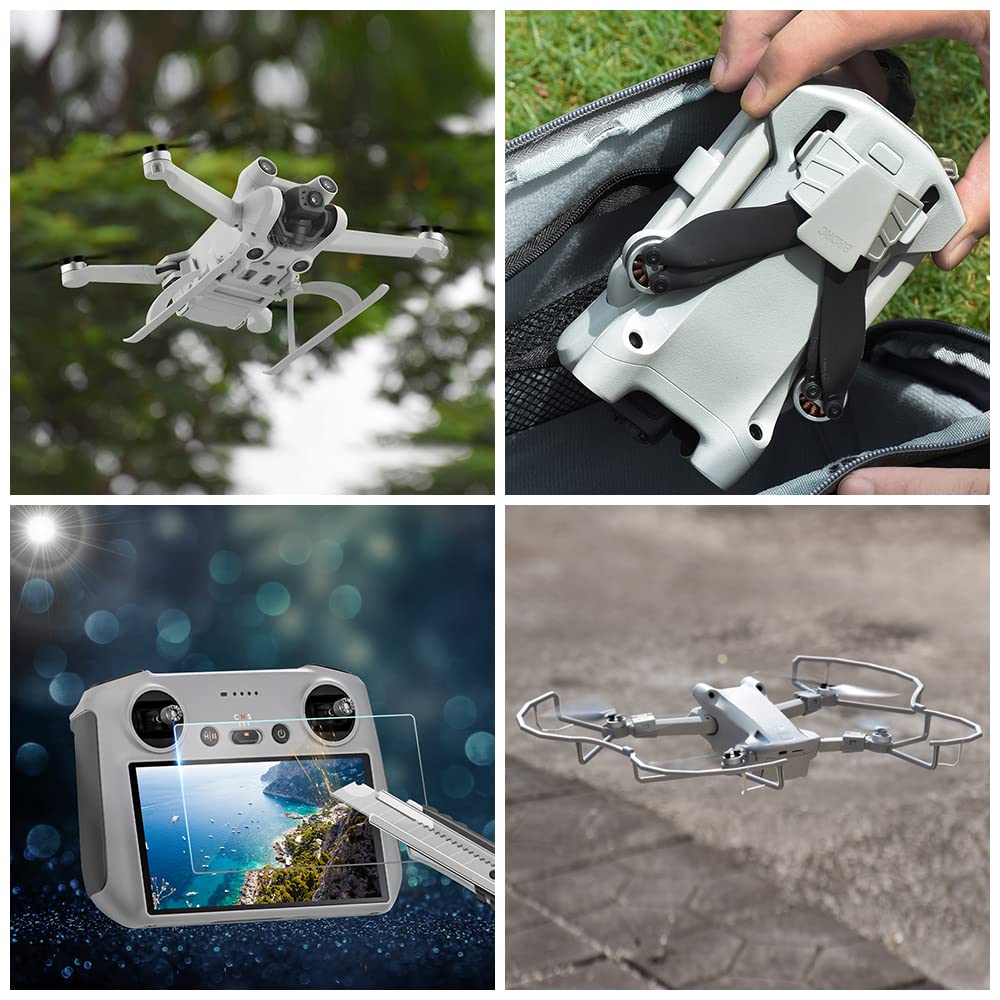 Ainiv Aviation Safety Propeller Guard, Flight Safety Accessories, Fly Kit Accessories for DJI Mini 3 Pro Drones, Ultra-light and foldable drones, Propeller Guards