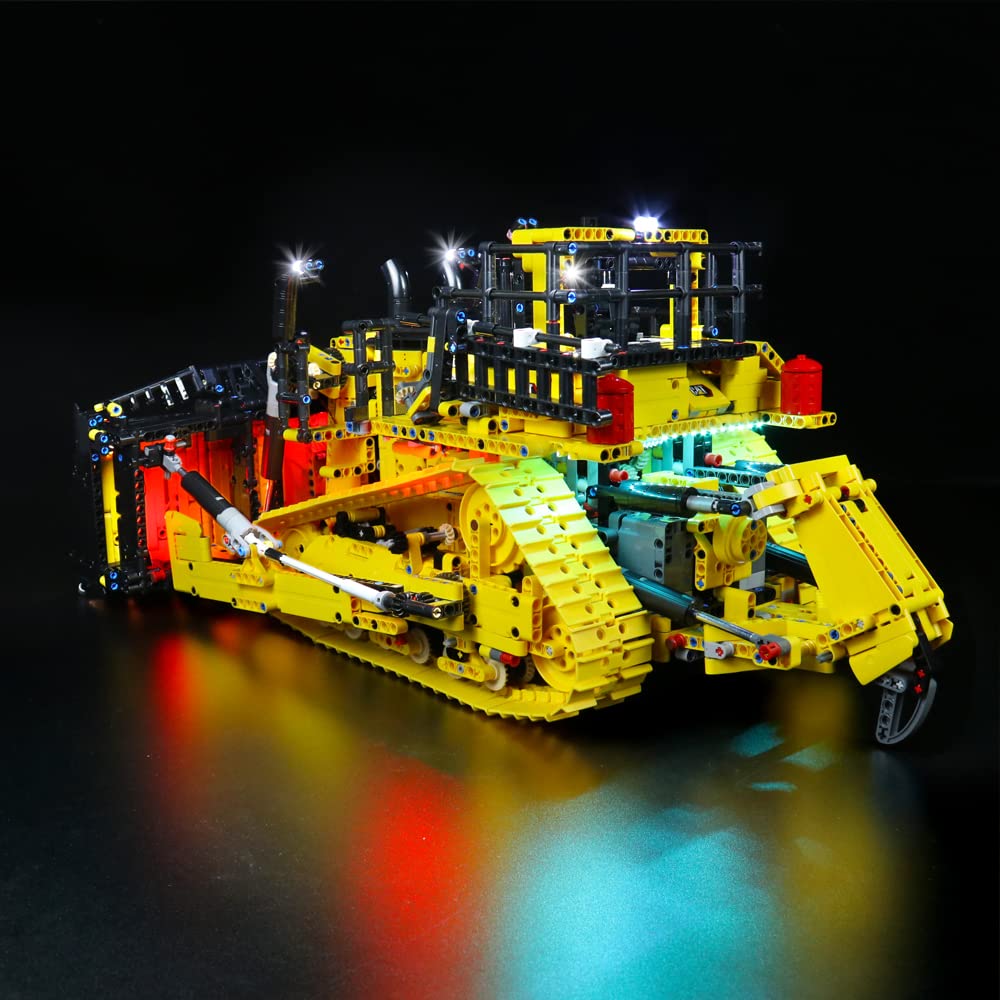 LocoLee LED Light Set compatible with LEGO Cat D11 Bulldozers, Decoration LED Lighting Set Compatible with LEGO 42131 Technic Cat D11 Bulldozer Light Kit, No model (Standard Version)