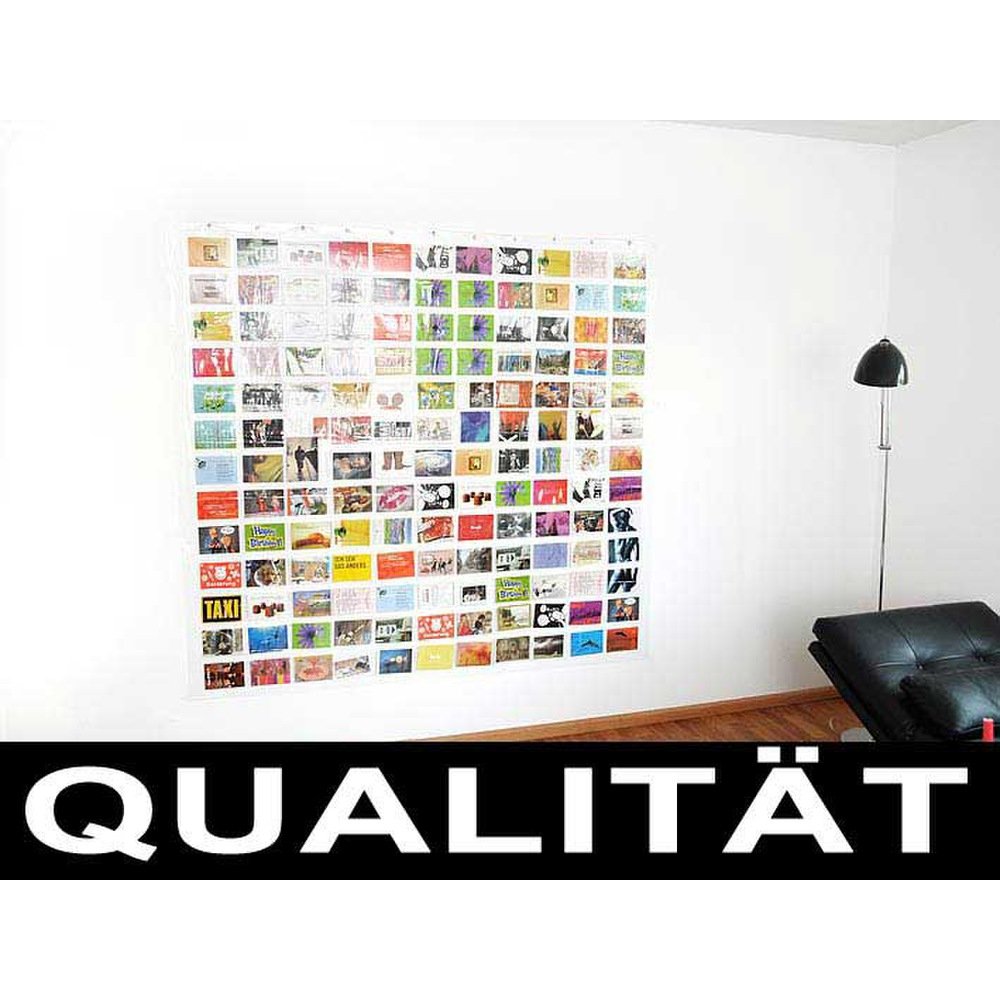 HAB & GUT -DV005- Shower Curtain/Picture Curtain with 143 Pockets 175 x 175cm Photo Curtain Pocket Curtain transparent