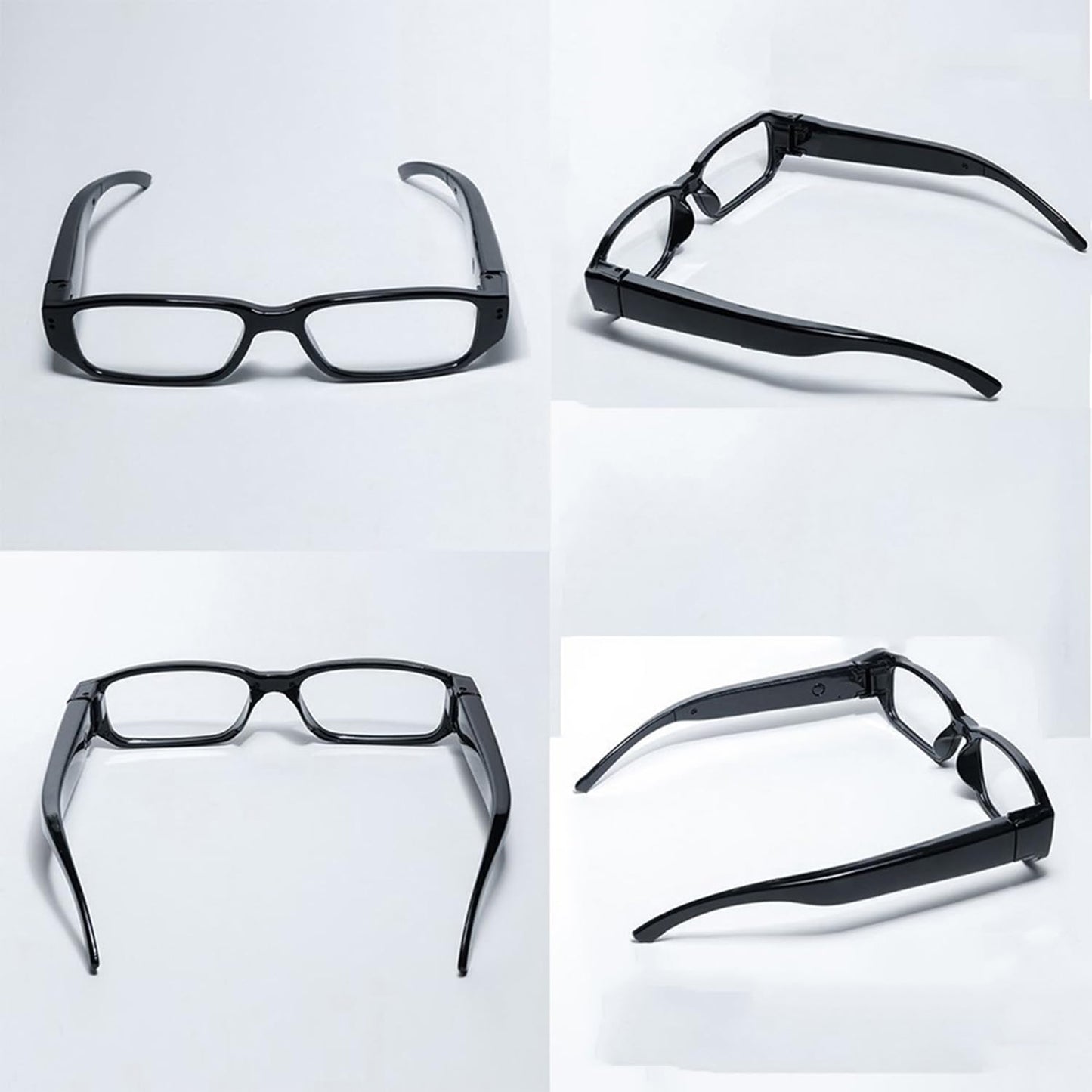 Spy camera glasses with video digital camcorder, supports TF card up to 32GB, fashionable 1080p glasses with hidden camera, portable video recorder.